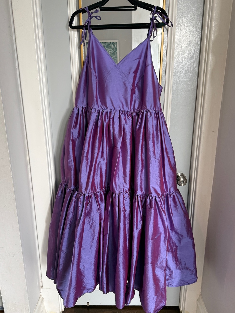 Anthropologie Tiered Purple Dress
